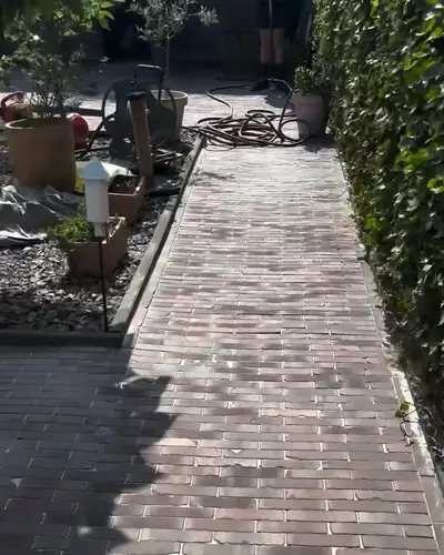 Tuin in Tolbert na het reinigen