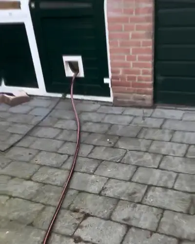 Achtertuin in Winsum na het reinigen